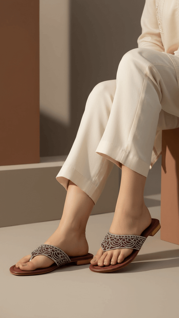 Maroon Fancy Chappal FN0820