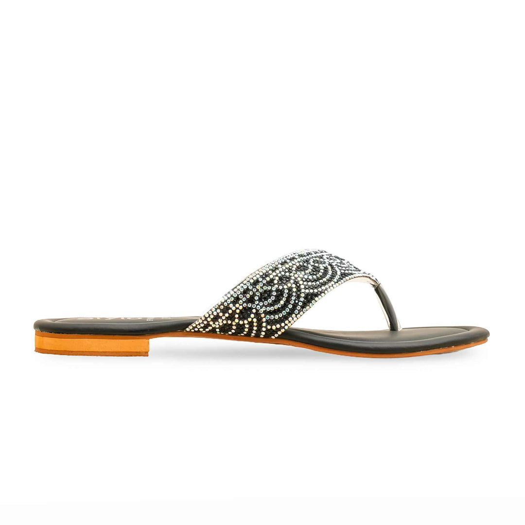 Black Fancy Chappal FN0820