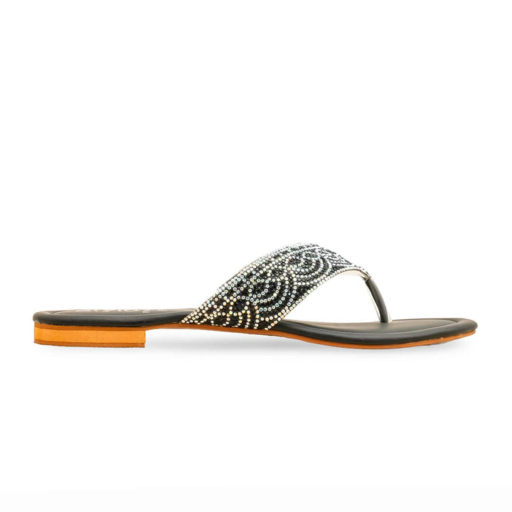 Black Fancy Chappal FN0820