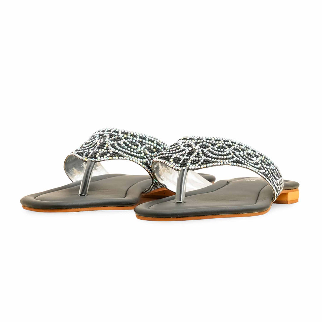 Black Fancy Chappal FN0820