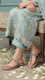 Silver Fancy Chappal For Women FN0823