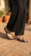Black Fancy Chappal For Women FN0826