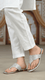 Silver Fancy Chappal For Women FN0827