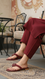 Maroon Fancy Chappal For Women FN0833