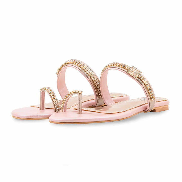 Pink Fancy Chappal For Ladies FN0862