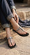 Black Fancy Chappal For Ladies FN0873