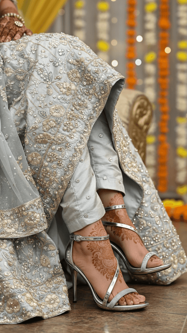Silver Fancy Bridal Sandal FN5337