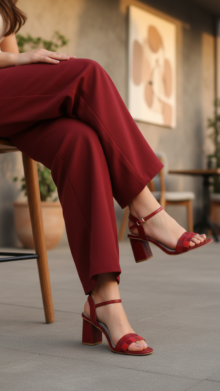 Maroon Fancy Sandal FN5563