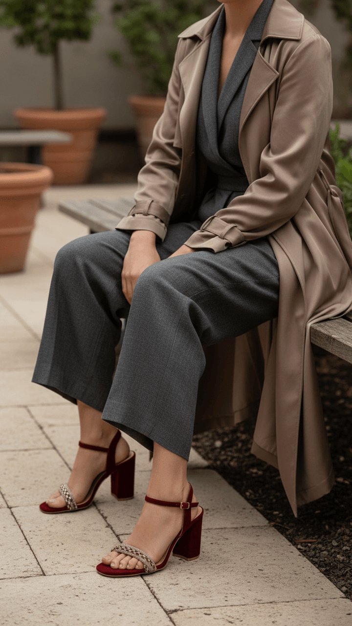 Maroon Fancy Sandal FN5570