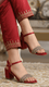 Maroon Fancy Sandal FN5571
