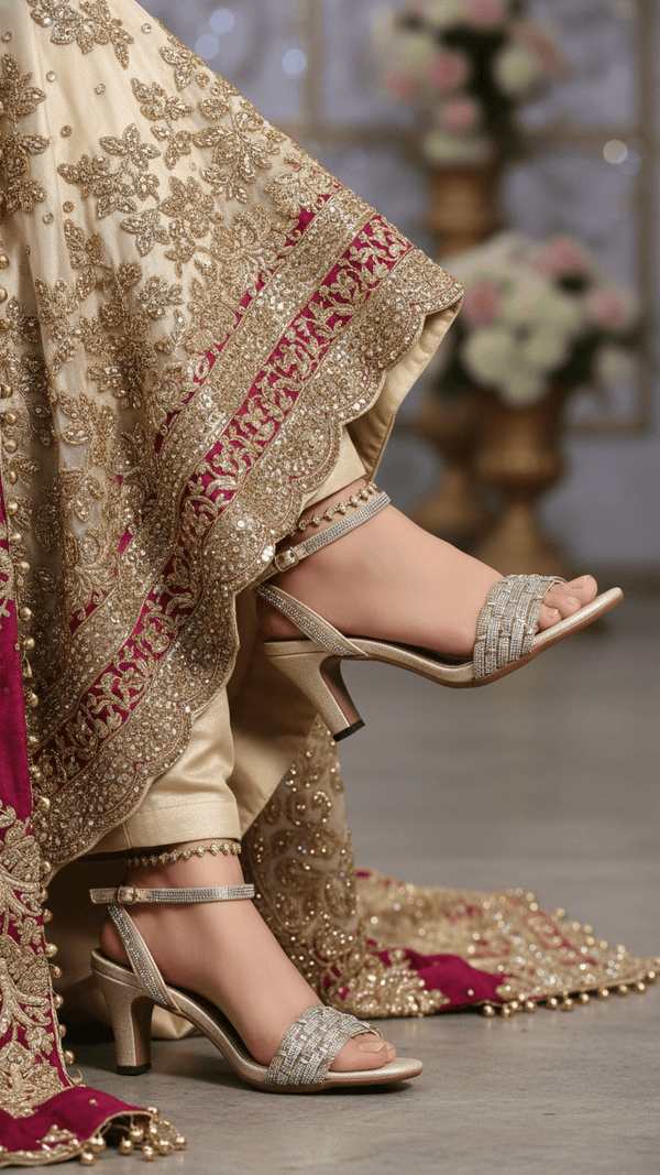Golden Fancy Bridal Sandal FN5700