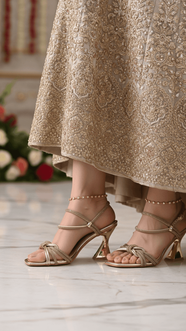 Golden Fancy Bridal Sandal FN5725