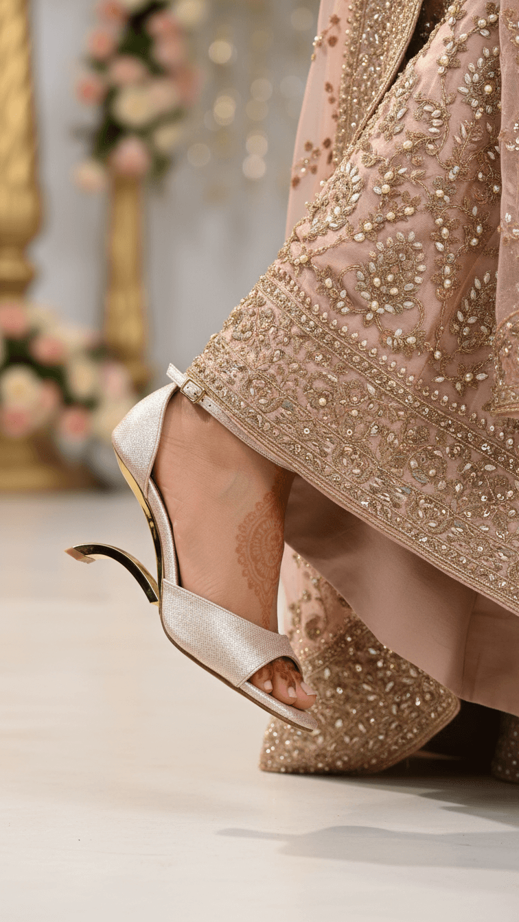 Golden Fancy Bridal Sandal FN5738