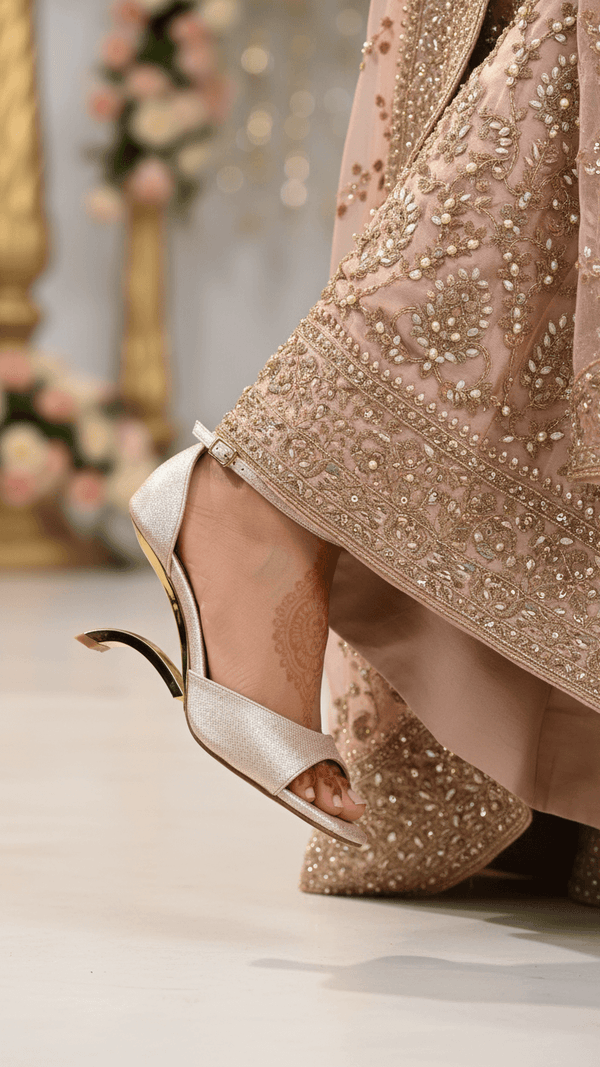 Golden Fancy Bridal Sandal FN5738