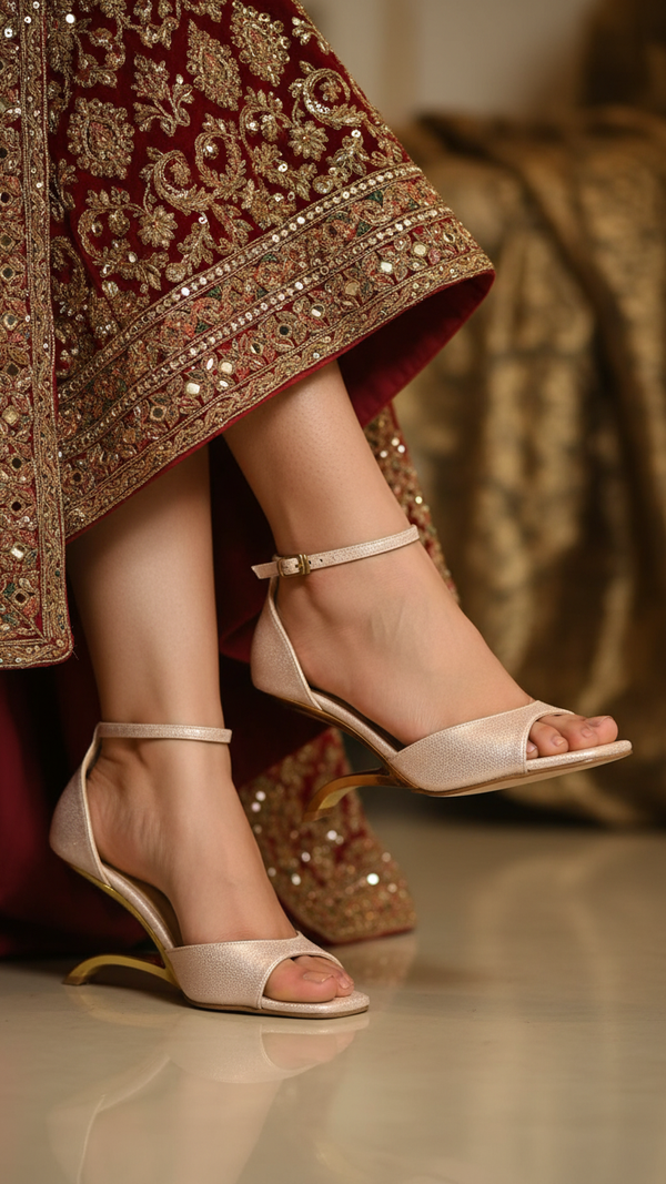 Golden Fancy Bridal Sandal FN5738