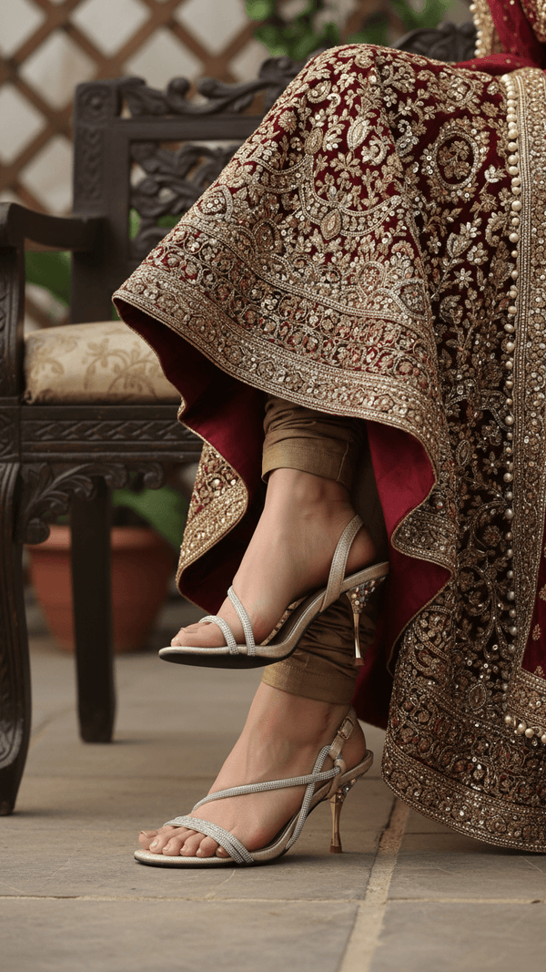 Golden Fancy Bridal Sandal FN5741