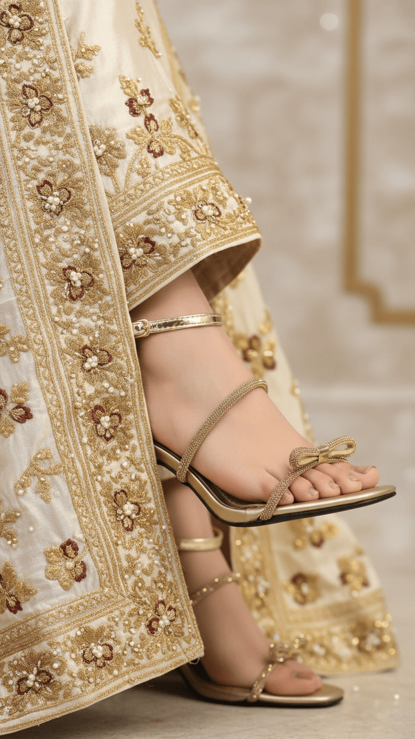 Golden Fancy Bridal Sandal FN5765