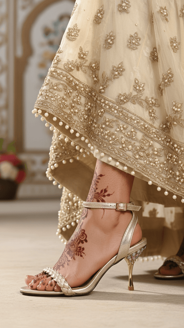 Golden Fancy Bridal Sandal FN5783