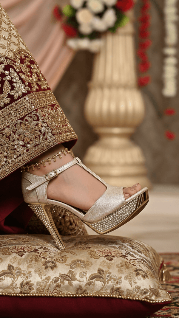 Golden Fancy Bridal Sandal FN5785