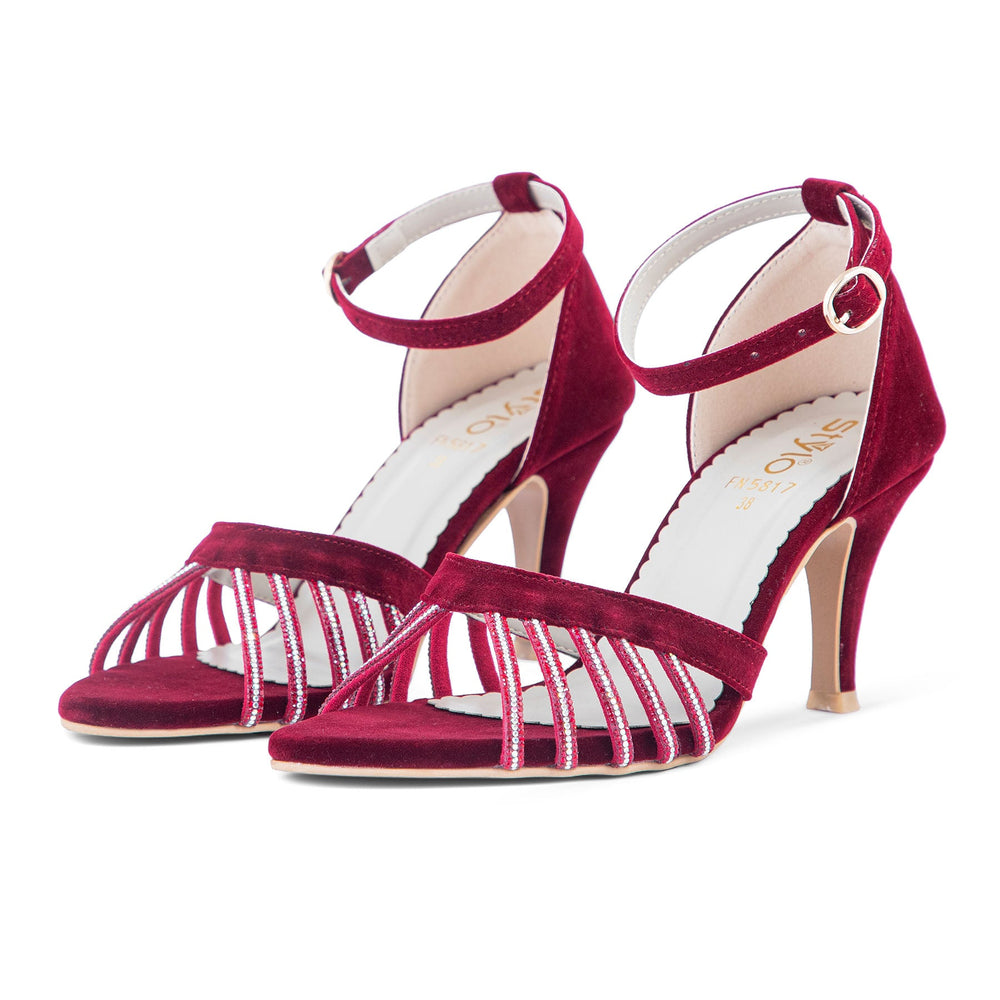 Maroon Fancy Sandal FN5817