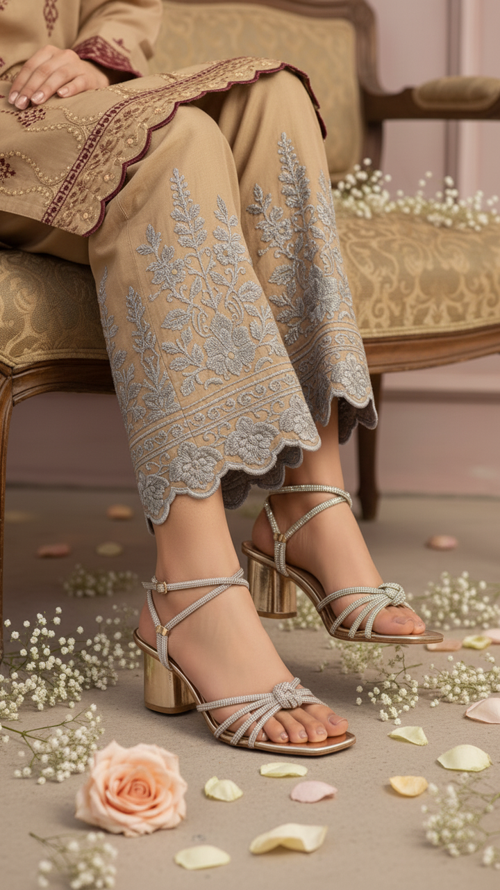 Golden Fancy Sandal FN5841