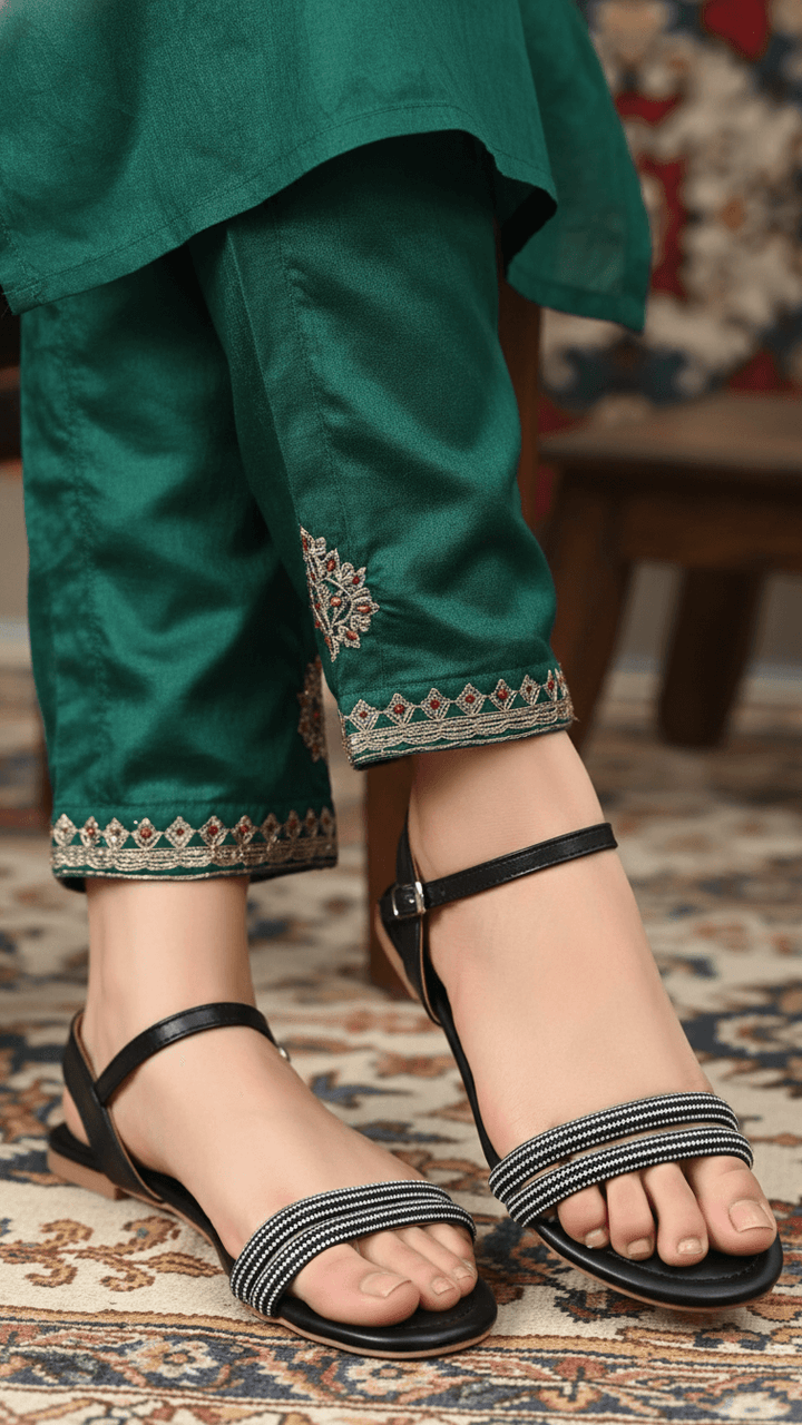 Black Fancy Sandal FN5867