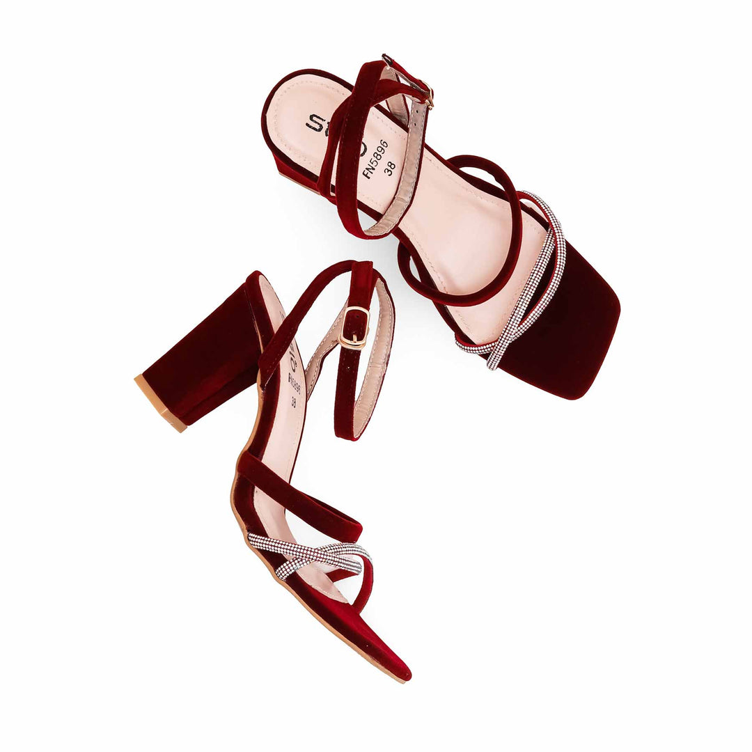 Maroon Fancy Sandal FN5896