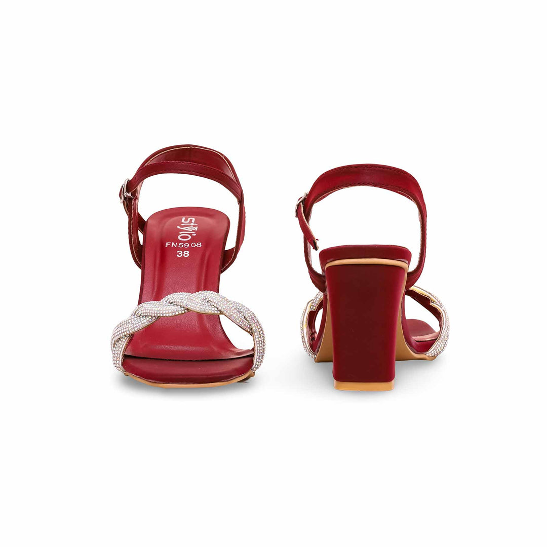 Maroon Fancy Sandal FN5908