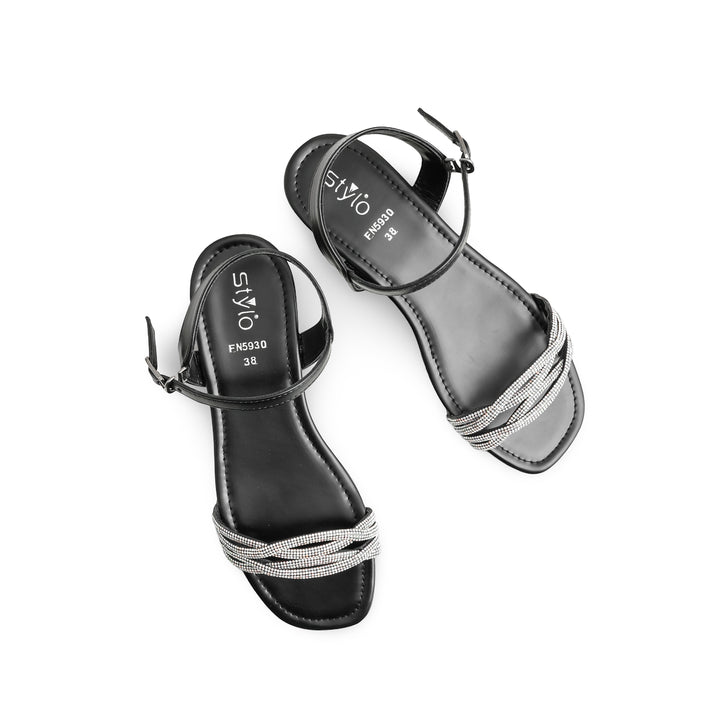 Black Fancy Sandal FN5930