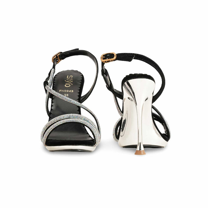 Black Fancy Bridal Sandal FN5943