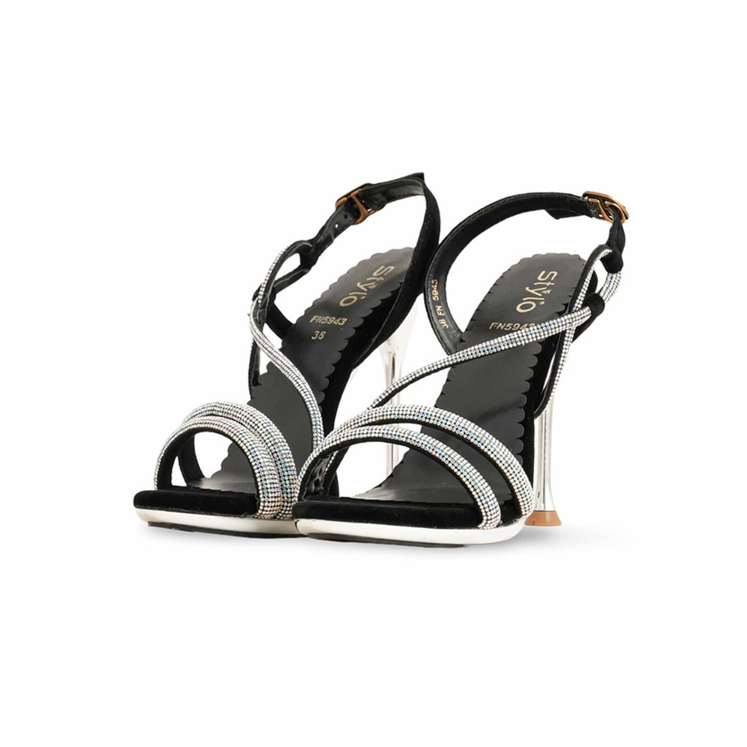 Black Fancy Bridal Sandal FN5943