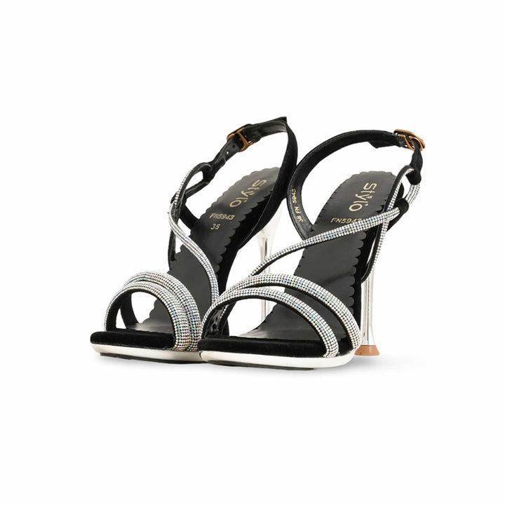 Black Fancy Bridal Sandal FN5943