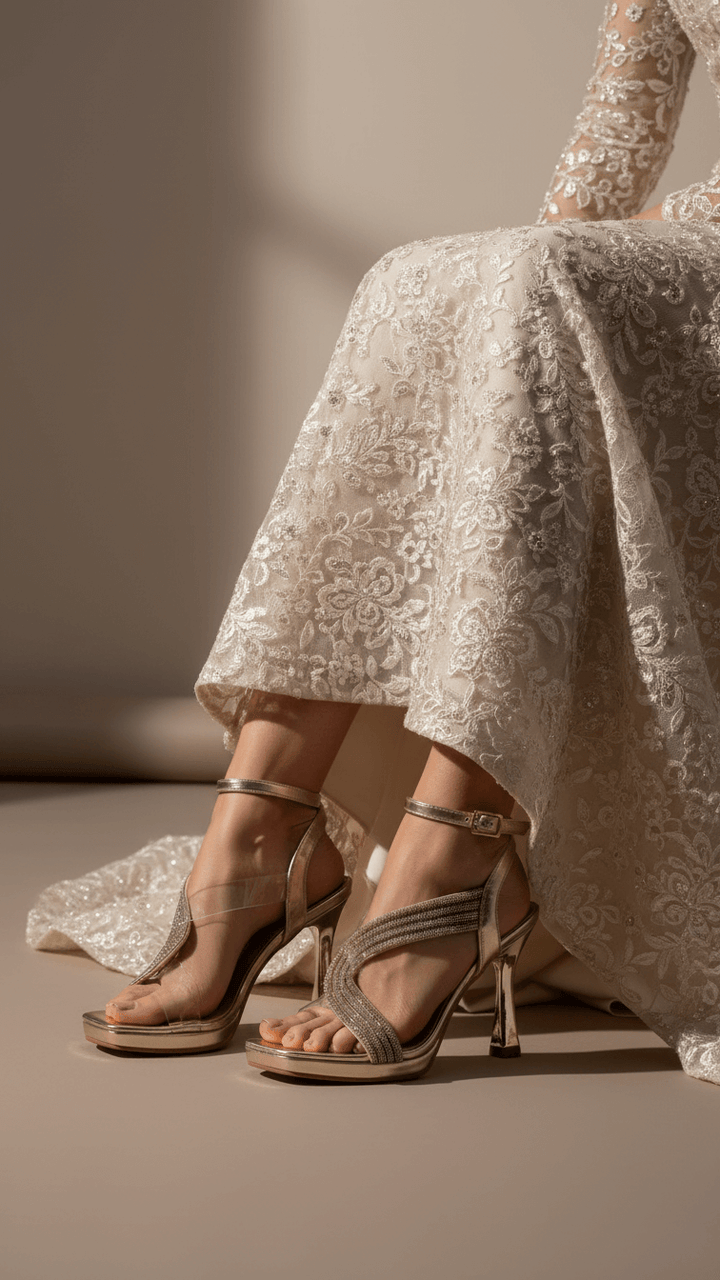 Golden Fancy Bridal Sandal FN5951