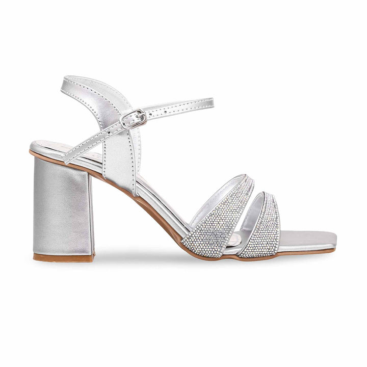 Silver Fancy Sandal FN5962