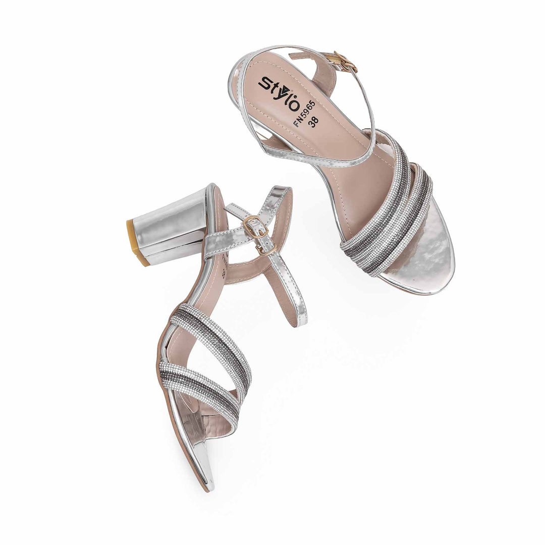 Silver Fancy Sandal FN5965