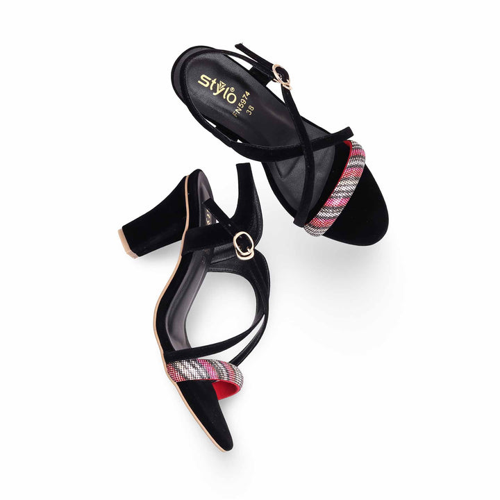 Black Fancy Sandal FN5974