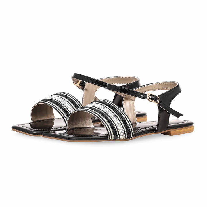 Black Fancy Sandal FN5977