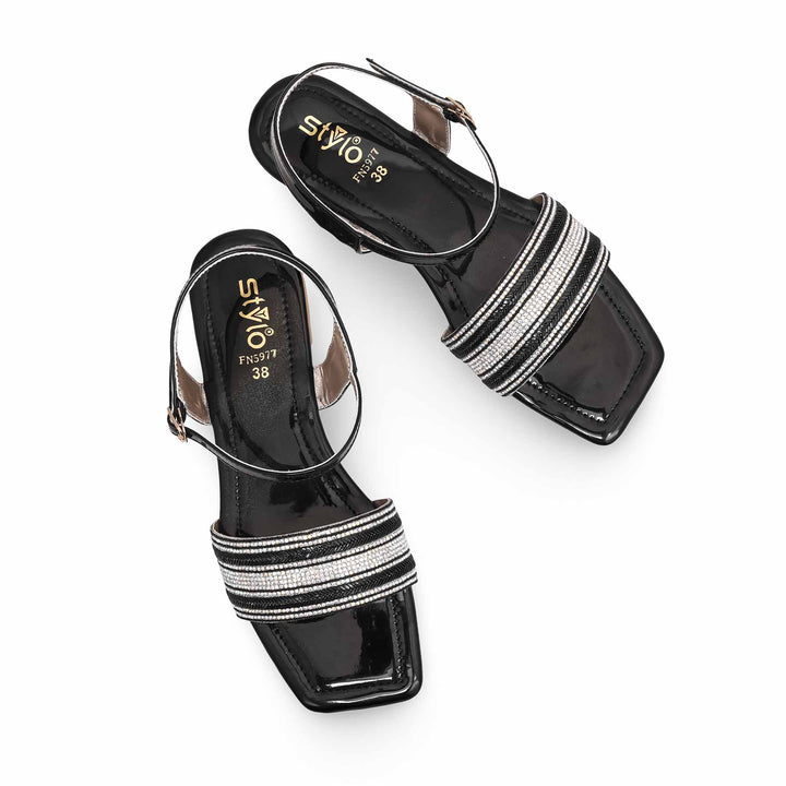 Black Fancy Sandal FN5977