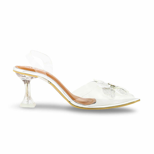 Silver Fancy Bridal Sandal FN6004