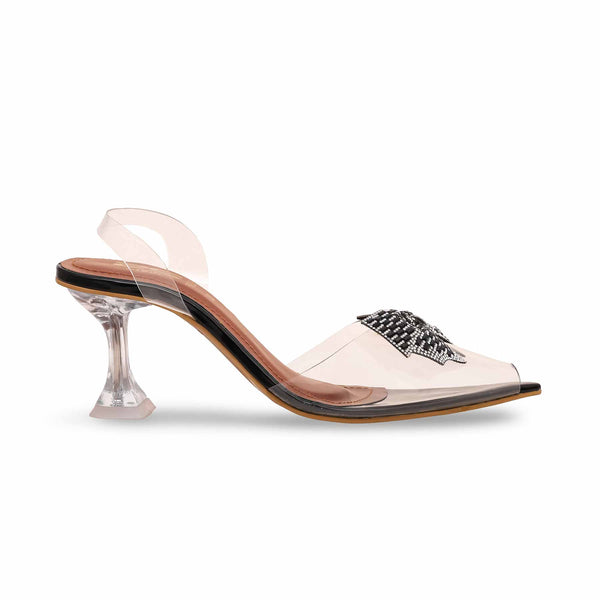 Black Fancy Bridal Sandal FN6006