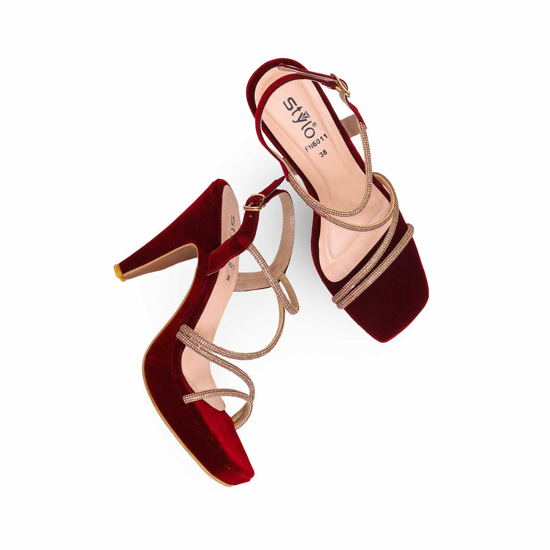 Maroon Fancy Bridal Sandal FN6011