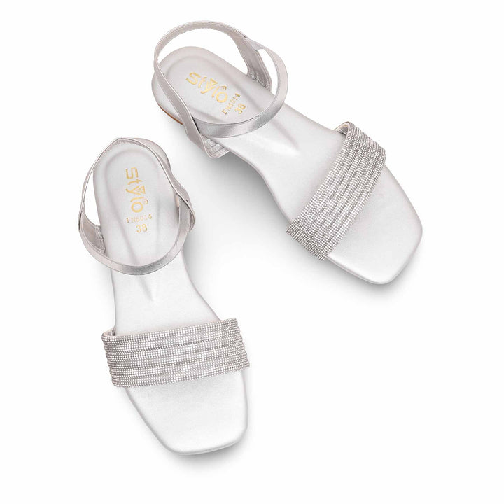 Silver Fancy Sandal FN6014