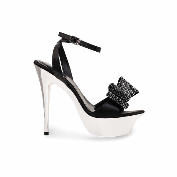 Black Fancy Bridal Sandal FN6017