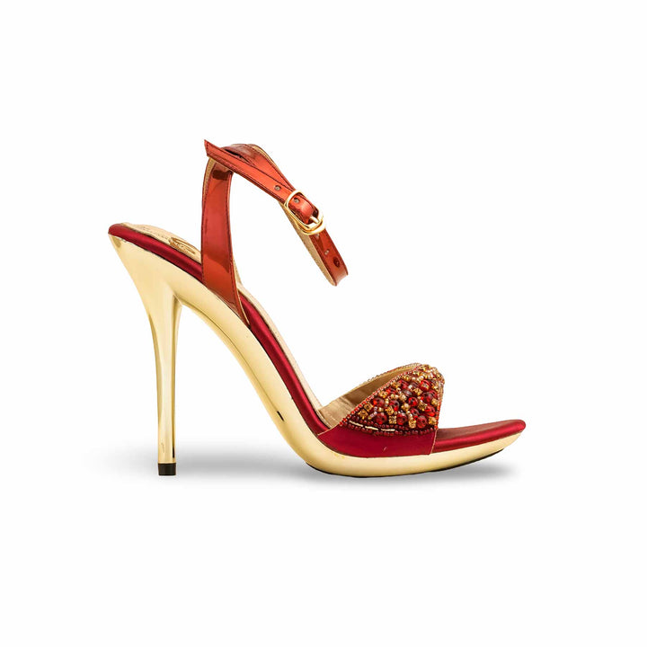 Maroon Fancy Bridal Sandal FN6019