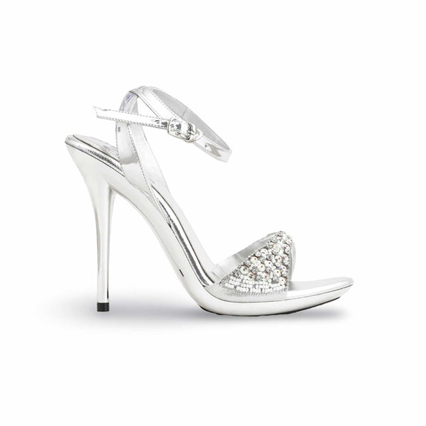 Silver Fancy Bridal Sandal FN6019