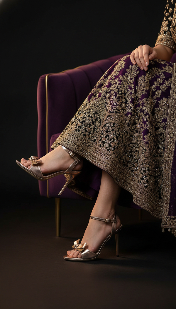 Golden Fancy Bridal Sandal FN6020