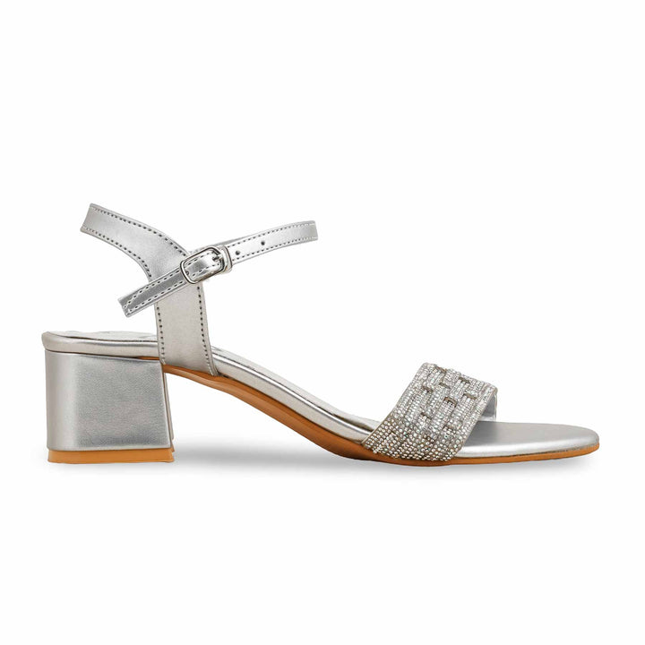 Silver Fancy Sandal FN6028