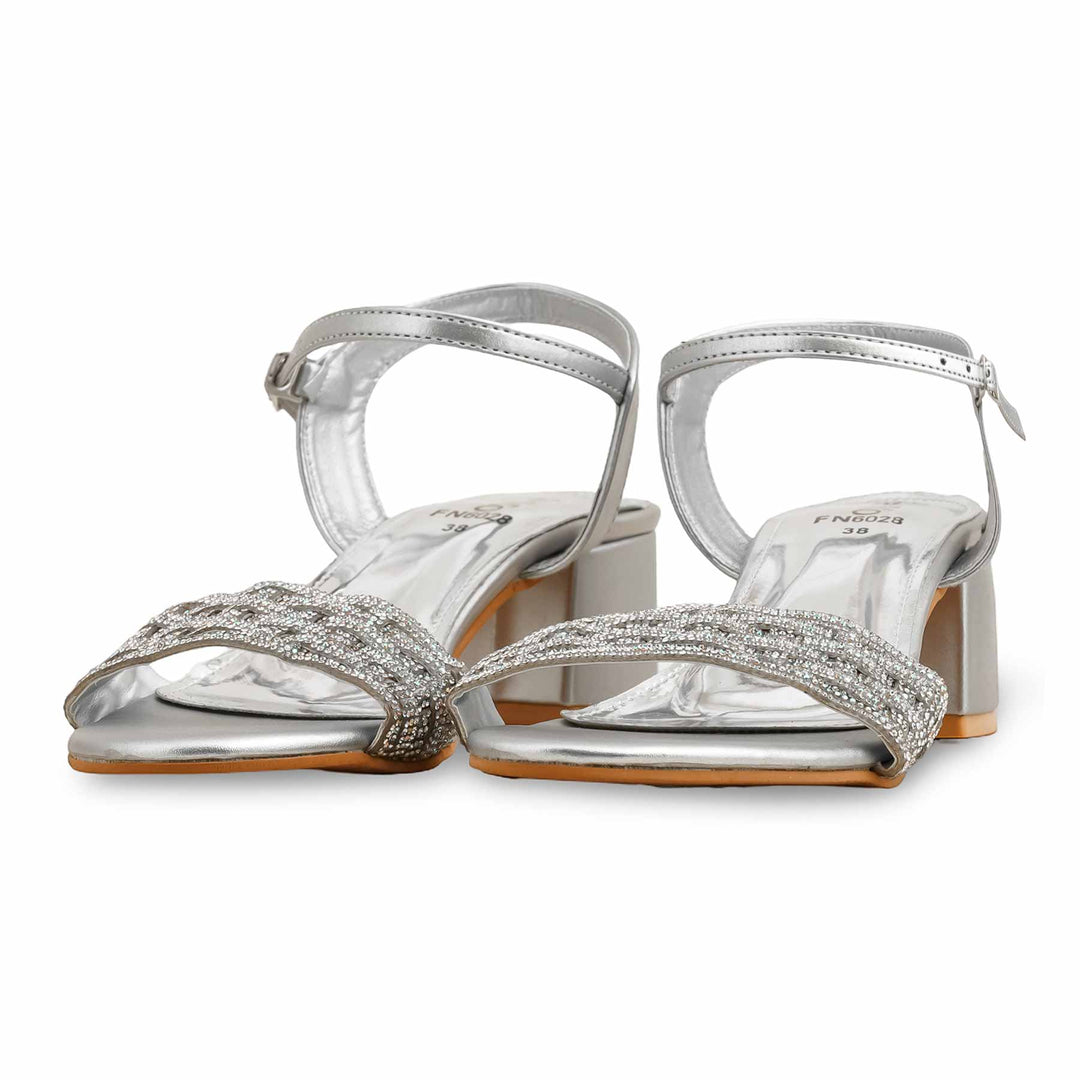 Silver Fancy Sandal FN6028