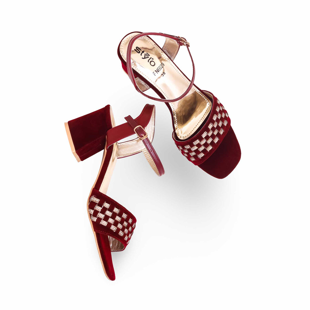 Maroon Fancy Sandal FN6029
