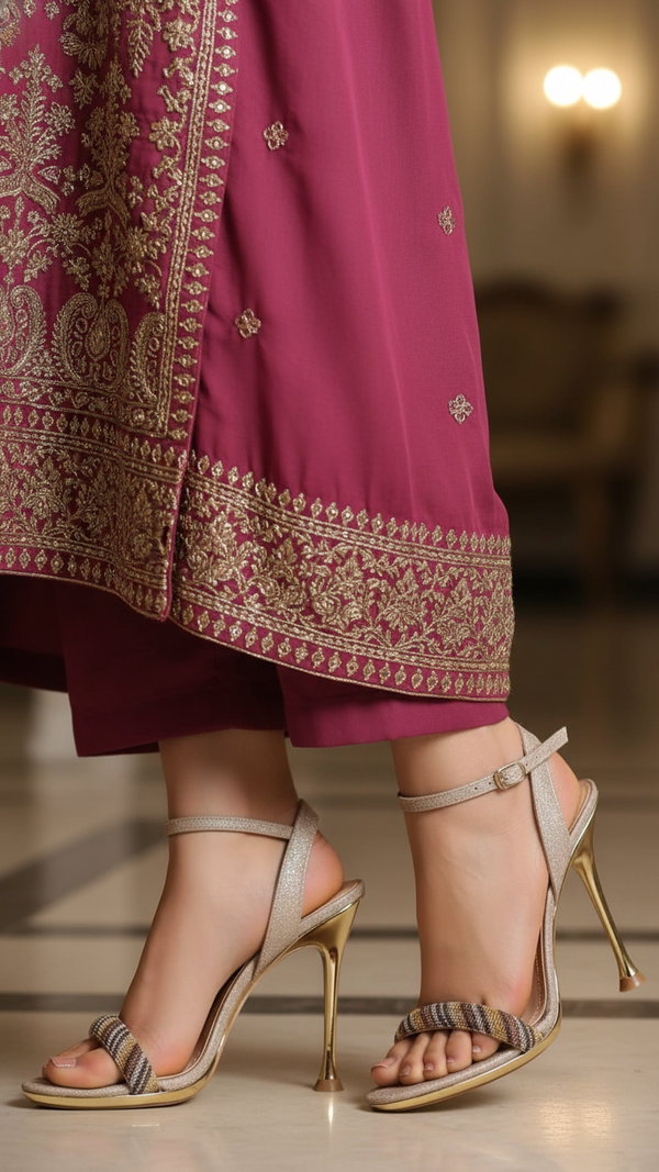 Golden Fancy Bridal Sandal FN6036